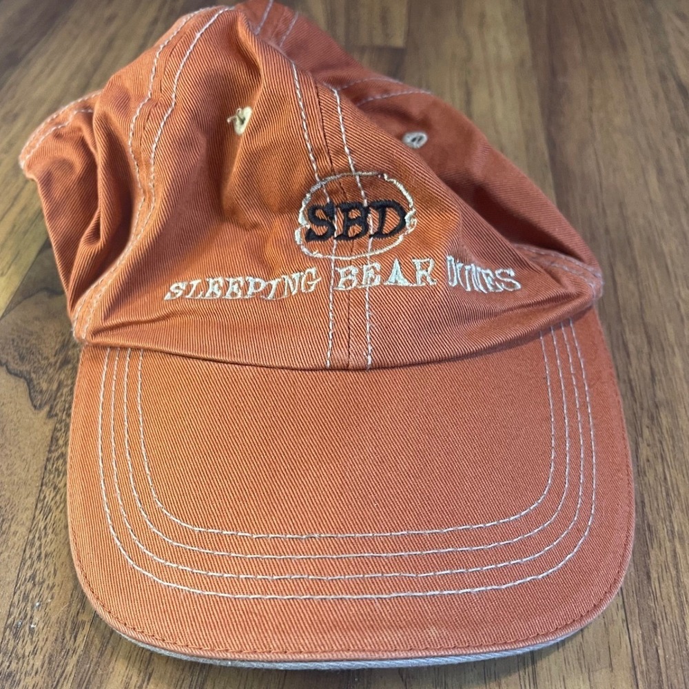 J Hats Sleeping Bear Dunes SBD Hat Mens OSFA Burnt Orange Cotton Souvenir Cap